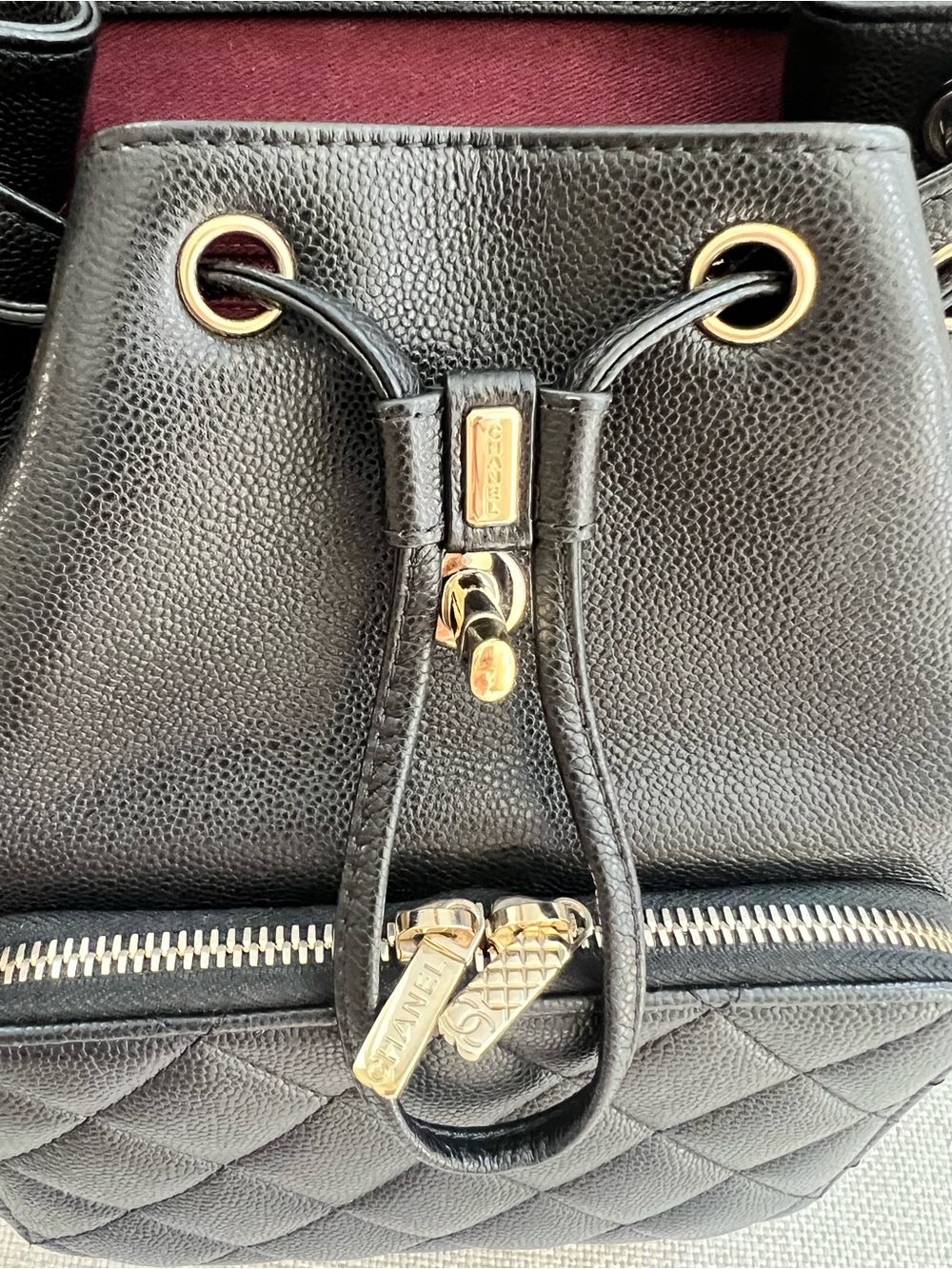 CHANEL Caviar Quilted Business Affinity Backpack Black with Receipt - Picture 13 of 16